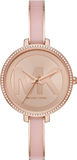 Michael Kors Jaryn Analog Rose Gold Dial Pink Steel Strap Watch For Women - MK4545 Authentic Buy Shop Now