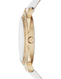 Michael Kors Cinthia Mother of Pearl Dial White Leather Strap Watch for Women - MK2662 Authentic Buy Shop Now