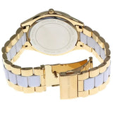 Michael Kors Slim Runway Quartz White Dial Two Tone Steel Strap Watch For Women - MK4295 Authentic Buy Shop Now