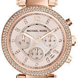 Michael Kors Parker Pink Dial Two Tone Steel Strap Watch for Women - MK6110 Authentic Buy Shop Now