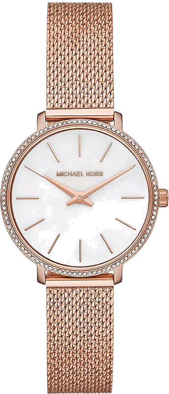 Michael Kors Pyper Quartz Mother of Pearl White Dial Rose Gold Mesh Strap Watch For Women - MK4588 Authentic Buy Shop Now