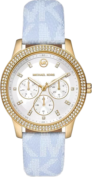 Michael Kors Tibby Multifunction White Dial Blue Leather Strap Watch For Women - MK2965 Authentic Buy Shop Now