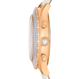 Swarovski Octea Chrono Crystals White Dial White Leather Strap Watch for Women - 5671150 Authentic Buy Shop Now