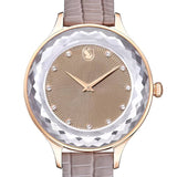 Swarovski Octea Nova Beige Dial Grey Leather Strap Watch for Women - 5649999 Authentic Buy Shop Now