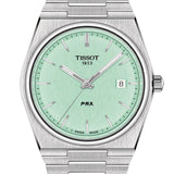 Tissot PRX Quartz Light Green Dial Silver Steel Strap Watch for Men - T137.410.11.091.01 Authentic Buy Shop Now
