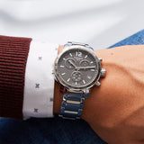 Tissot Quickster Chronograph Black Dial Silver Steel Strap Watch For Men - T095.417.11.067.00 Authentic Buy Shop Now