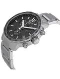 Tissot Quickster Chronograph Black Dial Silver Steel Strap Watch For Men - T095.417.11.067.00 Authentic Buy Shop Now