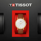 Tissot T Classic Everytime White Dial Brown Leather Strap Watch For Men - T109.410.36.031.00 Authentic Buy Shop Now