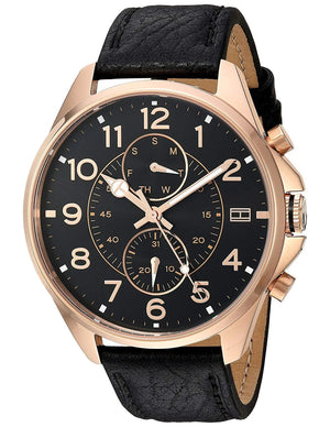 Tommy Hilfiger Dean Chronograph Quartz Black Dial Black Leather Strap Watch for Men - 1791273 Authentic Buy Shop Now