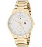 Tommy Hilfiger Hunter White Dial Gold Steel Strap Watch for Men - 1791609 Authentic Buy Shop Now