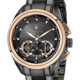 Maserati Traguardo 45mm Gun Metal Stainless Steel Black Watch For Men - R8873612016 Authentic Buy Shop Now