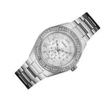 Guess Luna Diamonds Silver Dial Silver Steel Strap Watch for Women - W0729L1 Authentic Buy Shop Now