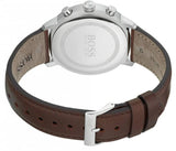 Hugo Boss Attitude White Dial Brown Leather Strap Watch for Men - 1513609 Authentic Buy Shop Now