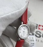 Tissot Lovely Round Mother of Pearl Dial Red Leather Strap Watch for Women - T140.009.16.111.00 Authentic Buy Shop Now