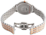 Emporio Armani Gianni T Bar Mother of Pearl Dial Two Tone Steel Strap Watch For Women - AR2508 Authentic Buy Shop Now