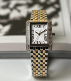 Michael Kors Emery Three-Hand White Dial Two Tone Steel Strap Watch for Women - MK4744 Authentic Buy Shop Now