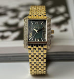 Michael Kors Emery Pave Analog Green Dial Gold Steel Strap Watch for Women - MK4742 Authentic Buy Shop Now