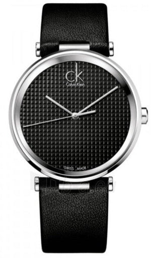 Calvin Klein Sight Black Dial Black Leather Strap Watch for Men - K1S21102 Authentic Buy Shop Now