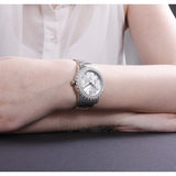 Guess Dazzler Diamonds Silver Dial Silver Steel Strap Watch for Women - W0335L1 Authentic Buy Shop Now