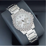 Guess Dazzler Diamonds Silver Dial Silver Steel Strap Watch for Women - W0335L1 Authentic Buy Shop Now