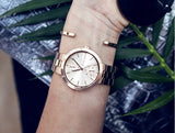 Michael Kors Garner Quartz Rose Gold Dial Rose Gold Steel Strap Watch For Women - MK6409 Authentic Buy Shop Now