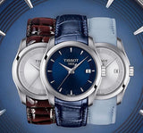 Tissot Couturier Lady Blue Dial Blue Leather Strap Watch for Women - T035.210.16.041.00 Authentic Buy Shop Now