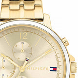 Tommy Hilfiger Madison Quartz Gold Dial Gold Steel Strap Watch For Women - 1782189 Authentic Buy Shop Now