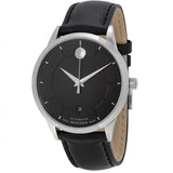 Movado 1881 Automatic Black Dial Black Leather Strap Watch for Men - 606873 Authentic Buy Shop Now