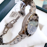 Movado Heritage Calendoplan Black Dial Silver Steel Strap Watch For Men - 3650095 Authentic Buy Shop Now