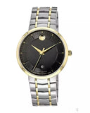 Movado 1881 Automatic Black Dial Two Tone Steel Strap Watch For Men - 0606916 Authentic Buy Shop Now