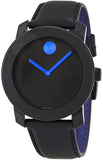 Movado Bold TR90 Black Dial Black Leather Strap Watch For Men - 3600307 Authentic Buy Shop Now