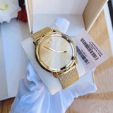 Movado Bold Gold Dial Gold Mesh Bracelet Watch For Men - 3600373 Authentic Buy Shop Now