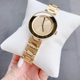 Movado Bold Gold Dial Gold Steel Strap Watch For Women - 3600382 Authentic Buy Shop Now