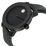 Movado Bold Black Dial Black Leather Strap Watch for Women - 3600483 Authentic Buy Shop Now