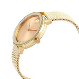 Movado Bold Gold Dial Gold Mesh Bracelet Watch for Women - 3600242 Authentic Buy Shop Now