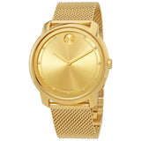 Movado Bold Diamonds Gold Dial Gold Mesh Bracelet Watch For Men - 3600460 Authentic Buy Shop Now