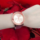 Movado Bold Rose Gold Dial Red Leather Strap Watch for Women - 3600447 Authentic Buy Shop Now