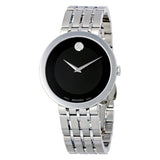 Movado Esperanza 39mm Black Dial Silver Steel Strap Watch For Men - 0607057 Authentic Buy Shop Now