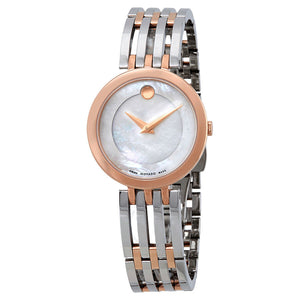 Movado Esperanza Mother of Pearl Dial Two Tone Steel Strap Watch For Women - 0607114 Authentic Buy Shop Now