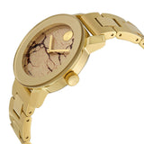 Movado Bold Glitter Gold Dial Gold Steel Strap Watch for Women - 3600346 Authentic Buy Shop Now