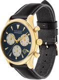 Movado Heritage Chronograph Calendoplan Blue Dial Black Leather Strap Watch for Men - 3650006 Authentic Buy Shop Now