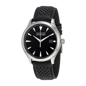 Movado Heritage Calendoplan Black Dial Black Leather Strap Watch for Men - 3650004 Authentic Buy Shop Now