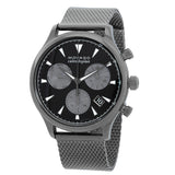 Movado Heritage Calendoplan Chronograph Black Dial Grey Mesh Strap Watch for Men - 3650100 Authentic Buy Shop Now
