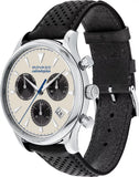 Movado Heritage Calendoplan Chronograph Silver Dial Black Leather Strap Watch for Men - 3650024 Authentic Buy Shop Now