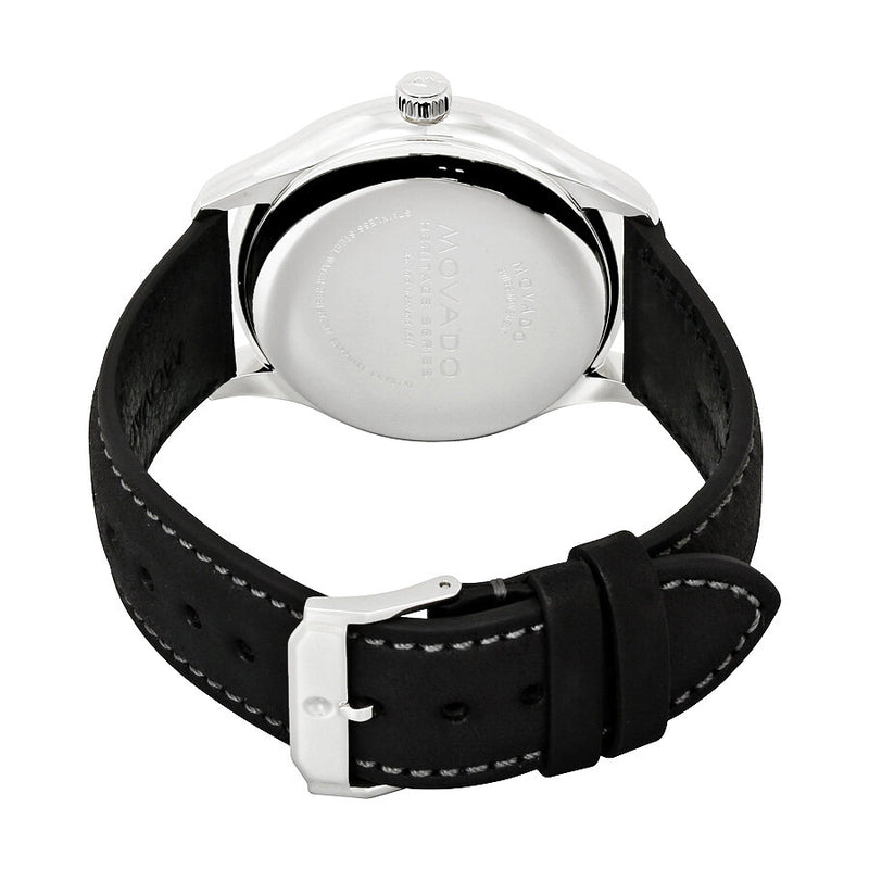 Movado Heritage Calendoplan White Dial Black Leather Strap Watch for Men - 3650002 Authentic Buy Shop Now