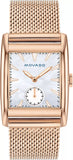 Movado Heritage White Mother of Pearl Dial Rose Gold Mesh Bracelet Watch For Women - 3650041 Authentic Buy Shop Now