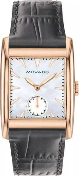 Movado Heritage Mother of Pearl White Dial Grey Leather Strap Watch For Women - 3650051 Authentic Buy Shop Now