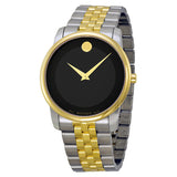 Movado Museum Classic Black Dial Two Tone Steel Strap Watch For Women - 0606605 Authentic Buy Shop Now