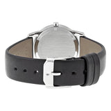 Movado Museum Blue Dial Black Leather Strap Watch For Women - 0606611 Authentic Buy Shop Now