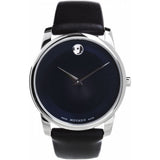 Movado Museum Classic Blue Dial Black Leather Strap Watch for Men - 606610 Authentic Buy Shop Now